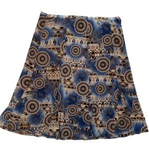 Women’s Blue and Brown Skirt size 1x